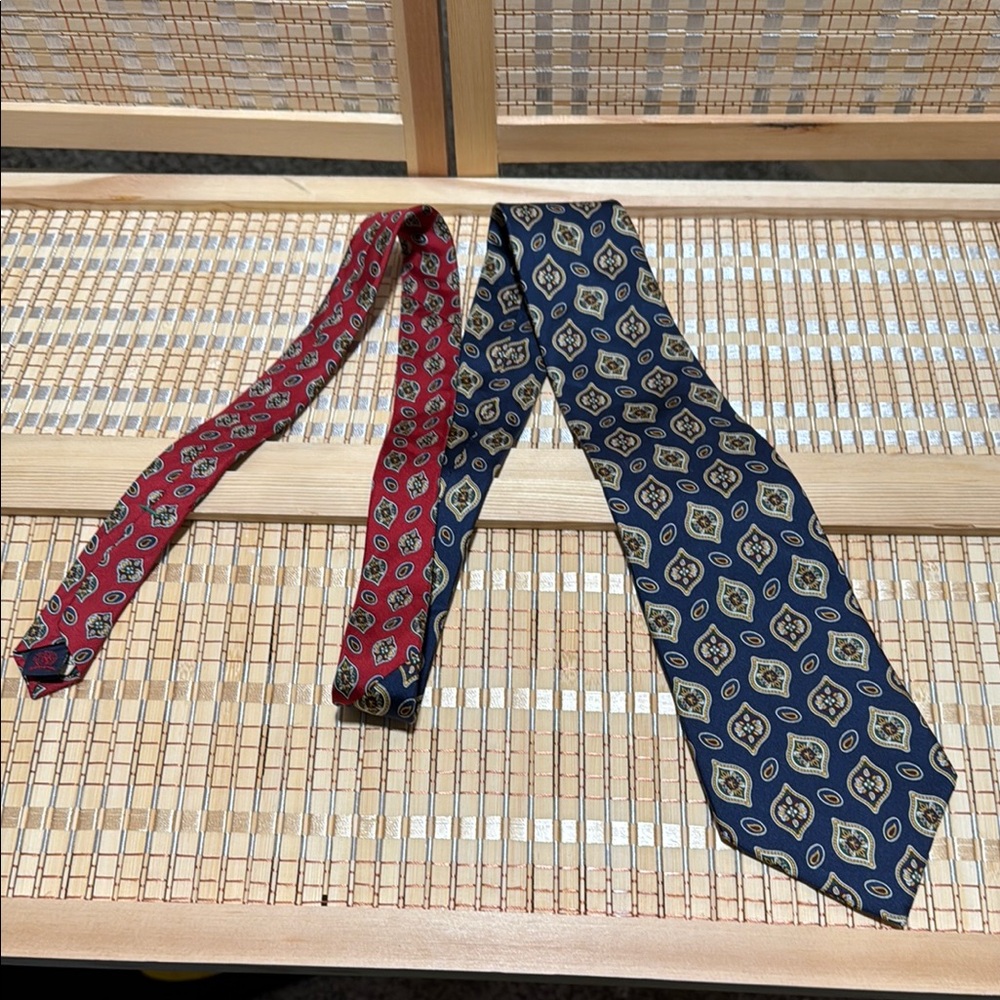Tommy Hilfiger Red and Blue Silk Ties